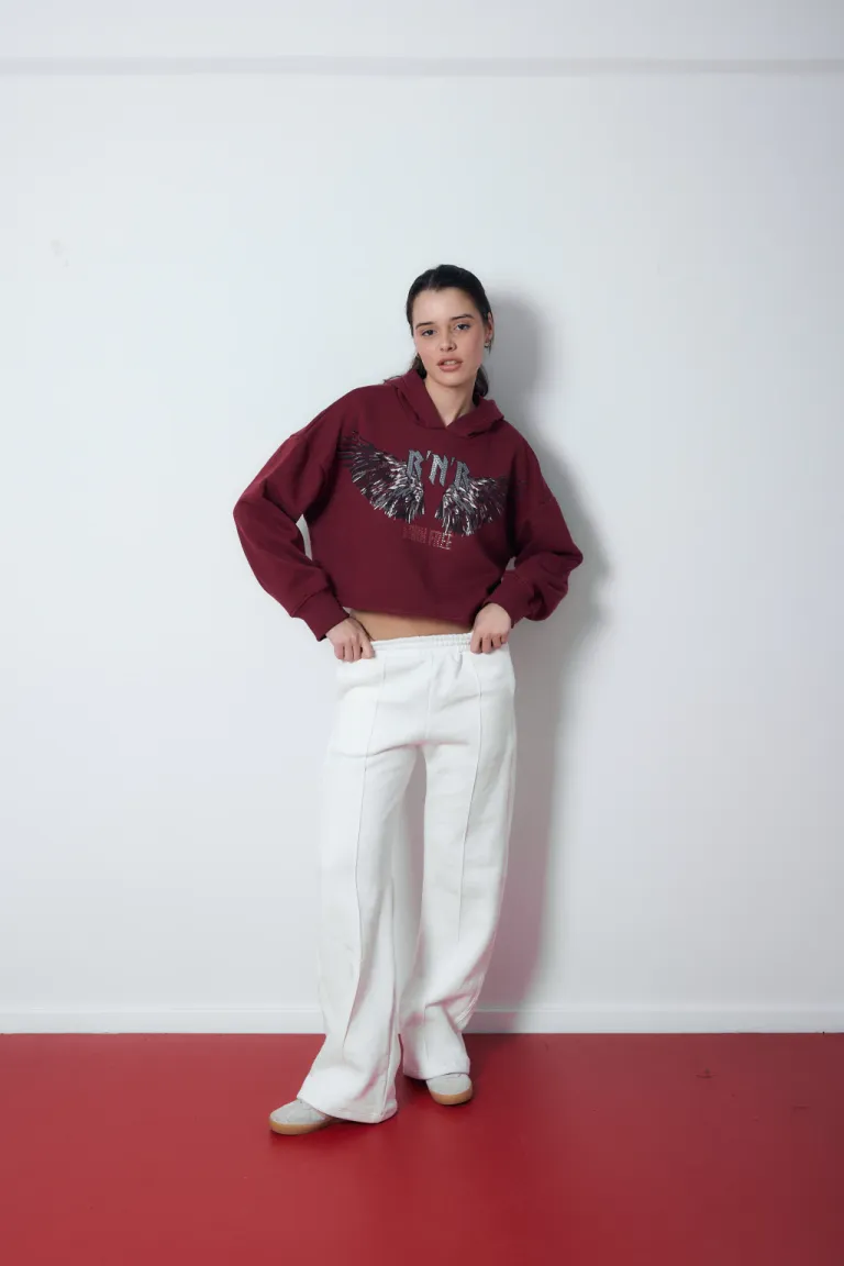 Buzo corto con capucha y estampado RNR para mujer de Audaz en Buzos y Sweaters para argentina