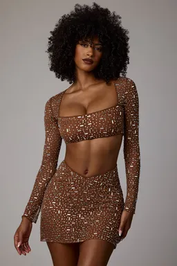 Crop top manga larga bordado de Oh Polly en Tops para argentina
