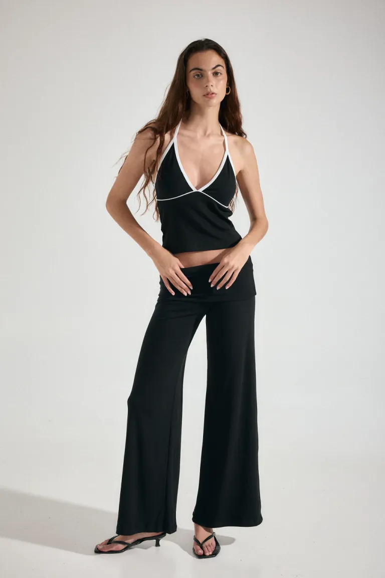 Pantalón de tiro bajo con doble cintura para doblar - Versátil y cómodo de Audaz en Pantalones para argentina