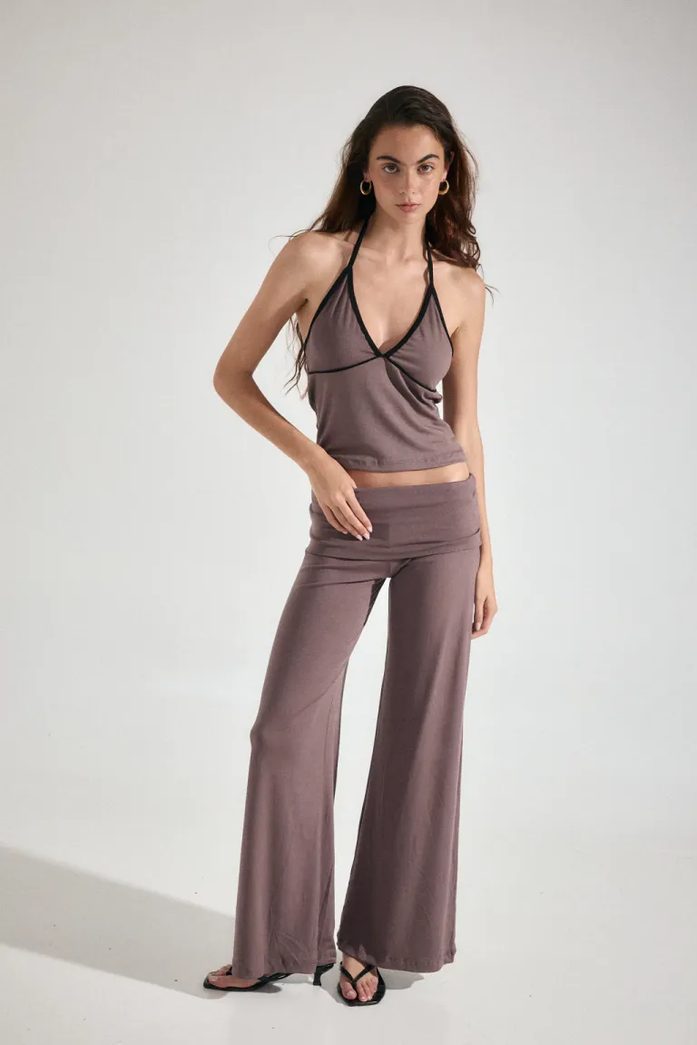 Pantalón de tiro bajo con doble cintura para doblar - Versátil y cómodo de Audaz en Pantalones para argentina