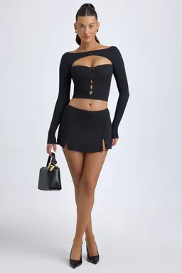 Minifalda modal detalle botones tiro bajo de Oh Polly en Faldas para argentina