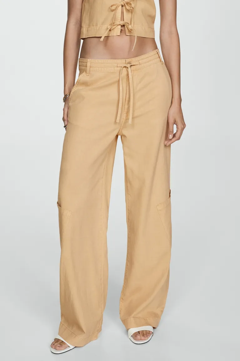 Pantalón lyocell ajustable de Mango en Pantalones para argentina