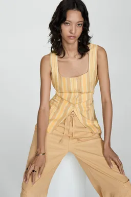 Pantalón lyocell ajustable de Mango en Pantalones para argentina