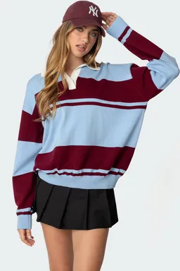 Sweater polo rayado kian de Edikted en Buzos y Sweaters para argentina