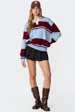 Sweater polo rayado kian de Edikted en Buzos y Sweaters para argentina