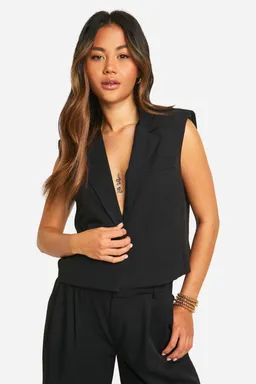 Chaleco cropped corte boxy de Boohoo en Chalecos para argentina