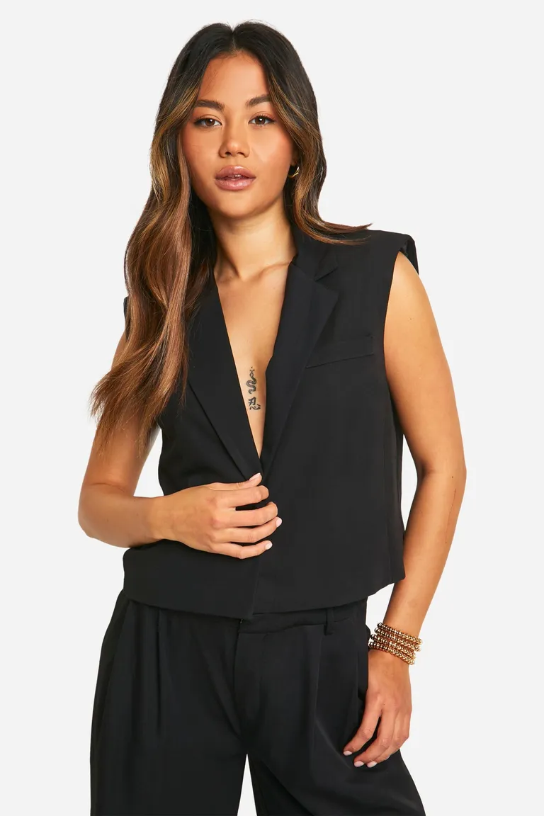 Chaleco cropped corte boxy de Boohoo en Chalecos para argentina