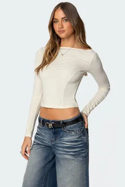 Top nikola cuello barco ribbed de Edikted en Tops para argentina