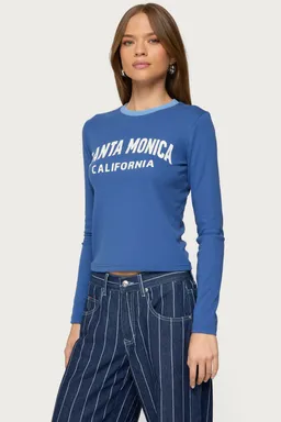 Remera manga larga santa mónica de Edikted en Buzos y Sweaters para argentina