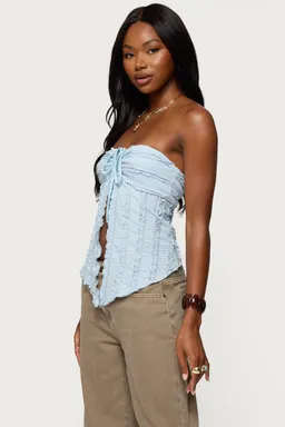 Top strapless texturizado con volados de Edikted en Tops para argentina