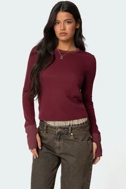 Remera manga larga waffle de Edikted en Buzos y Sweaters para argentina
