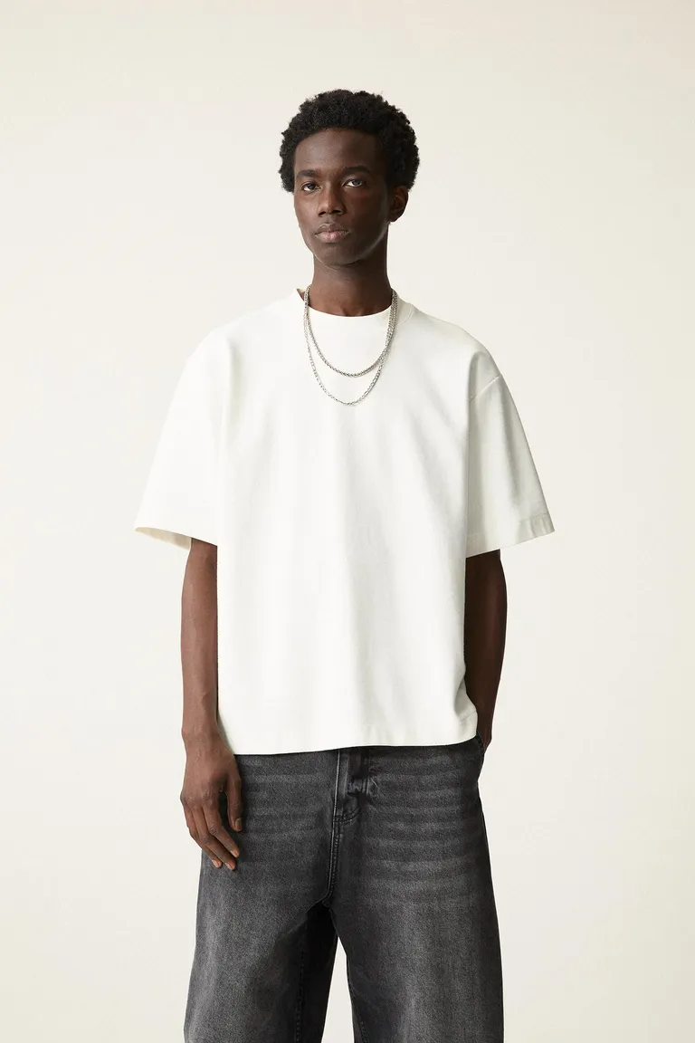 Sudadera manga corta texturada de Pull&Bear en Remeras y Polos para argentina