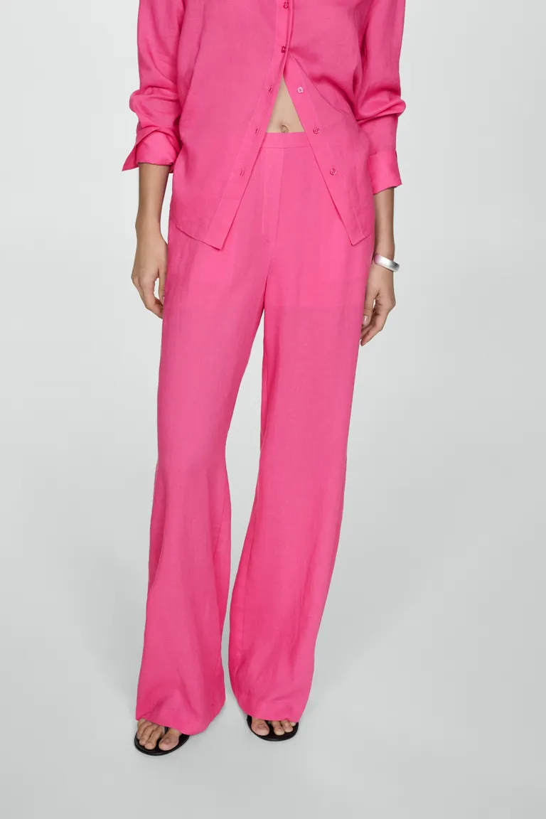 Pantalón recto lyocell de Mango en Pantalones para argentina