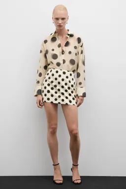 Camisa lyocell con lunares de Mango en Camisas para argentina