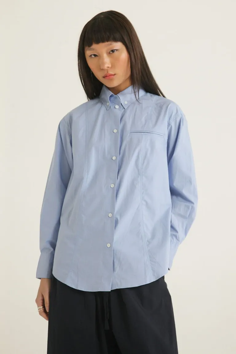 Camisa de poplín de corte amplio con recortes y estructura de Las Pepas en Camisas para argentina