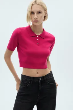 Polo punto crop de Mango en Tops para argentina