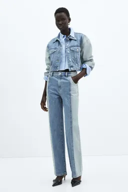 Jeans rectos bicolor de Mango en Pantalones para argentina