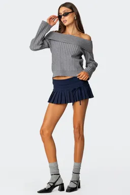 Mini faldashort plisada con lazo de Edikted en Faldas para argentina