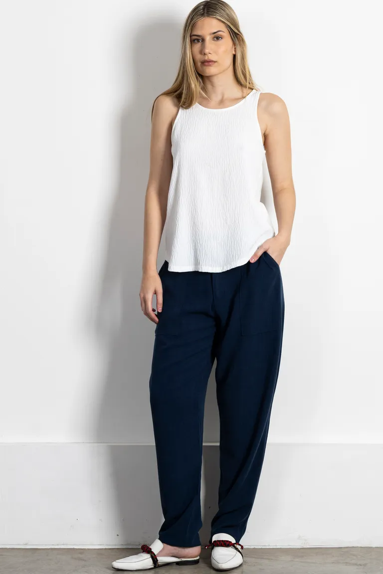 Remera de algodón blanca con detalles de tejido plano en el delantero y cierre en la espalda de Kill en Remeras para argentina