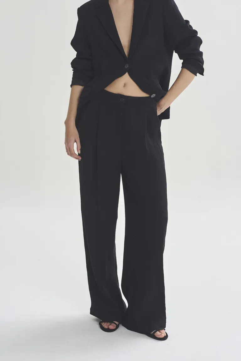 Pantalón de vestir de corte recto y cintura alta para mujer de Akiabara en Pantalones para argentina