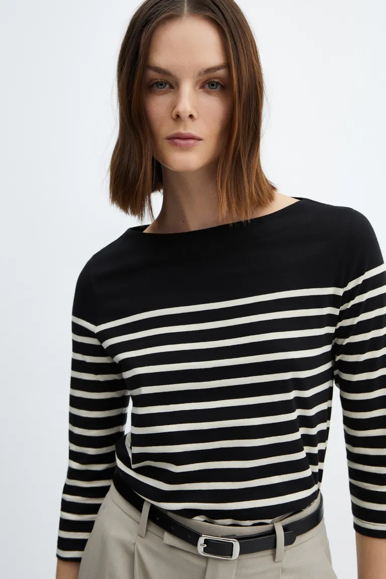 Remera rayas cuello barco de Mango en Remeras para argentina