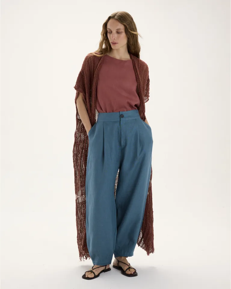 Kimono de algodón con teñido artesanal y diseño elegante y versátil de Blue Sheep en Kimonos para argentina