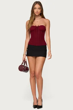 Corset guinivere fruncido strapless de Edikted en Tops para argentina