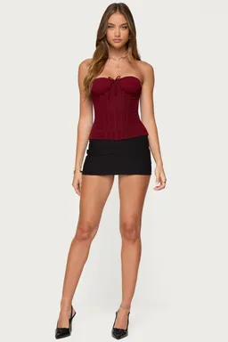 Corset guinivere fruncido strapless de Edikted en Tops para argentina