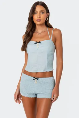 Corset arruchado lateral azafrán de Edikted en Swimwear y Beachwear para argentina