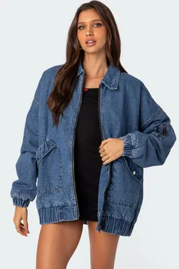 Tapado denim sophie oversize de Edikted en Chaquetas para argentina