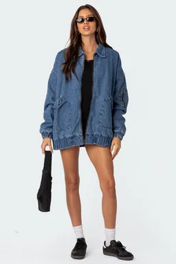 Tapado denim sophie oversize de Edikted en Chaquetas para argentina