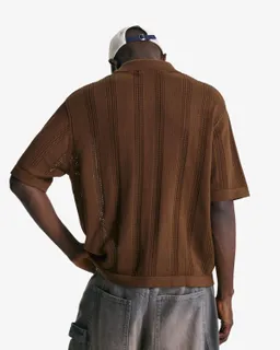 Polo texturado con calados de Bershka en Remeras y Polos para argentina