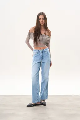Jean denim straight billie strass de Magda en Pantalones para argentina