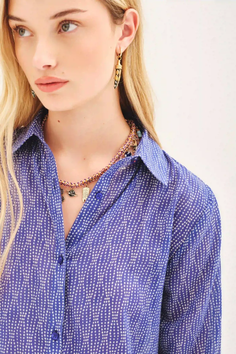 Camisa larga en voile de algodón con detalles de cortes laterales de Rapsodia en Camisas para argentina