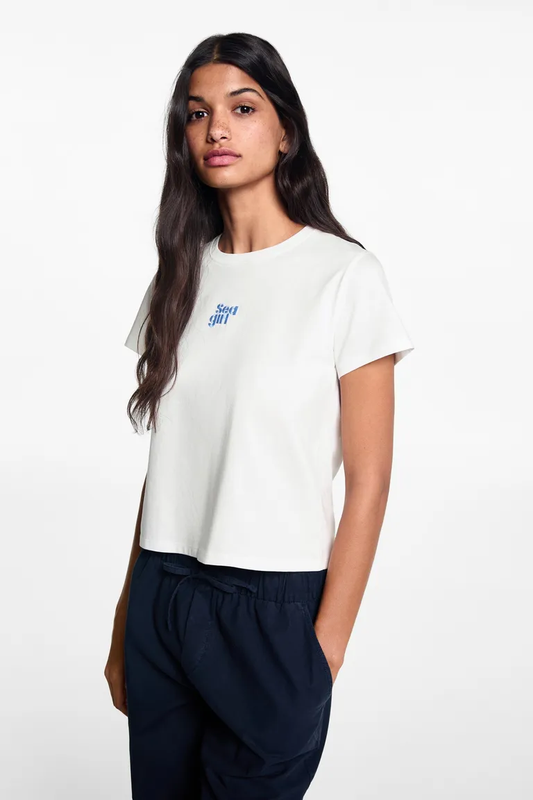 Remera algodón detalle bordado de Mango Teen en Remeras para argentina