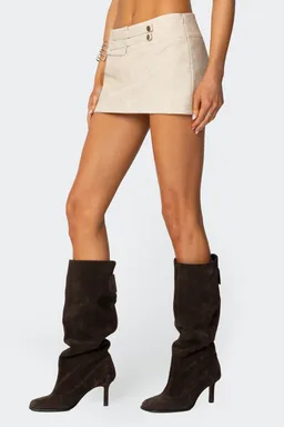 Mini falda pantalón karly cuero de Edikted en Faldas para argentina