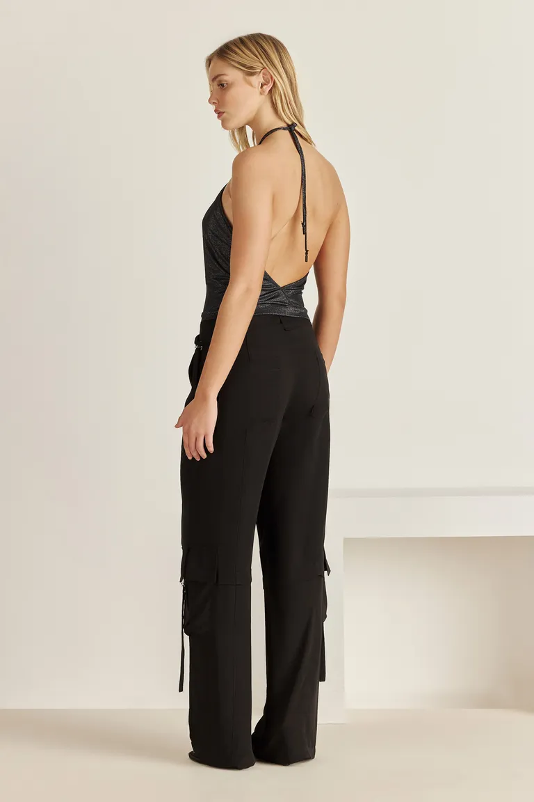 Top sin mangas de tejido brillante con abertura en el escote de Tucci en Tops para argentina