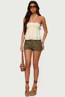 Micro shorts con tachas eartha de Edikted en Shorts para argentina