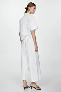 Pantalón wideleg algodón de Mango en Pantalones para argentina