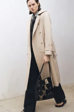 Trench algodón doble botonadura de Mango en Tapados para argentina