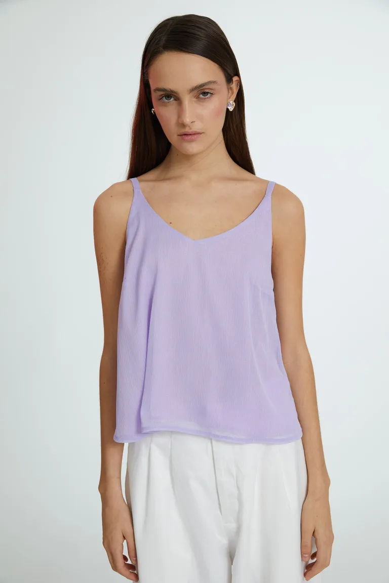 Top con breteles regulables ajustables brillante para mujer de Naíma en Tops para argentina