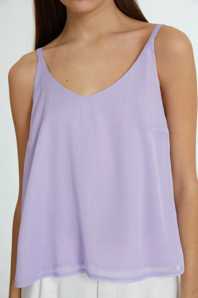 Top con breteles regulables ajustables brillante para mujer de Naíma en Tops para argentina