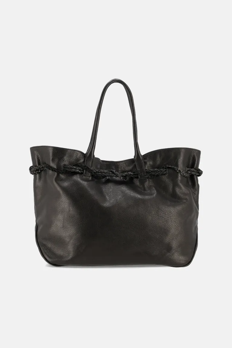 Cartera rectangular espaciosa con asas dobles, herrajes metálicos y detalle de lazo frontal de Justaosadia en Bolsos y Carteras para argentina