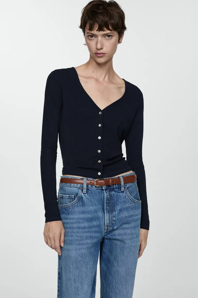 Remera lyocell botonada de Mango en Remeras para argentina