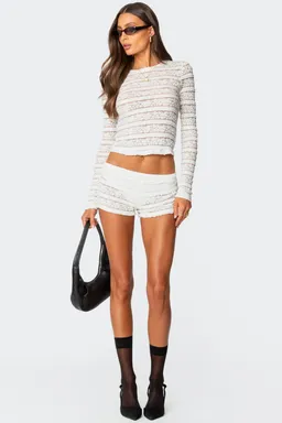 Shorts encaje transparente maisley de Edikted en Shorts para argentina