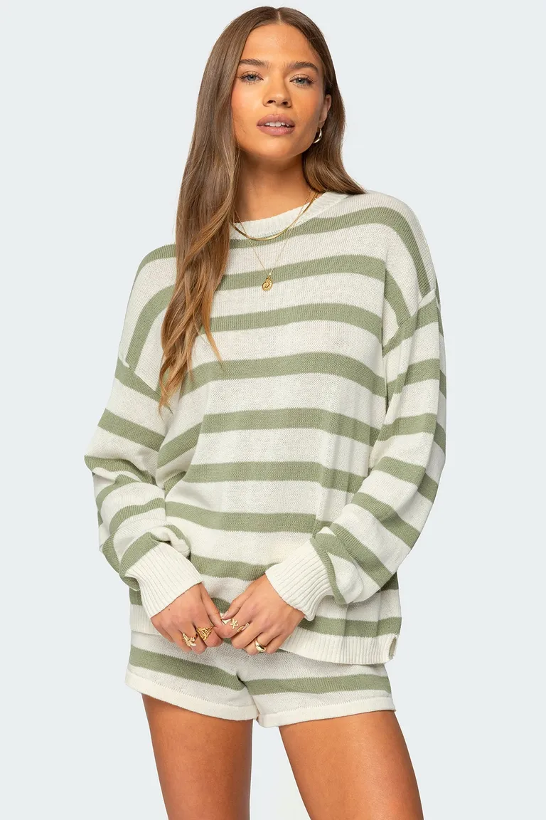 Sweater rayado oversized amaris de Edikted en Buzos y Sweaters para argentina