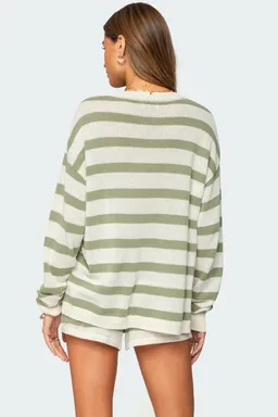 Sweater rayado oversized amaris de Edikted en Buzos y Sweaters para argentina