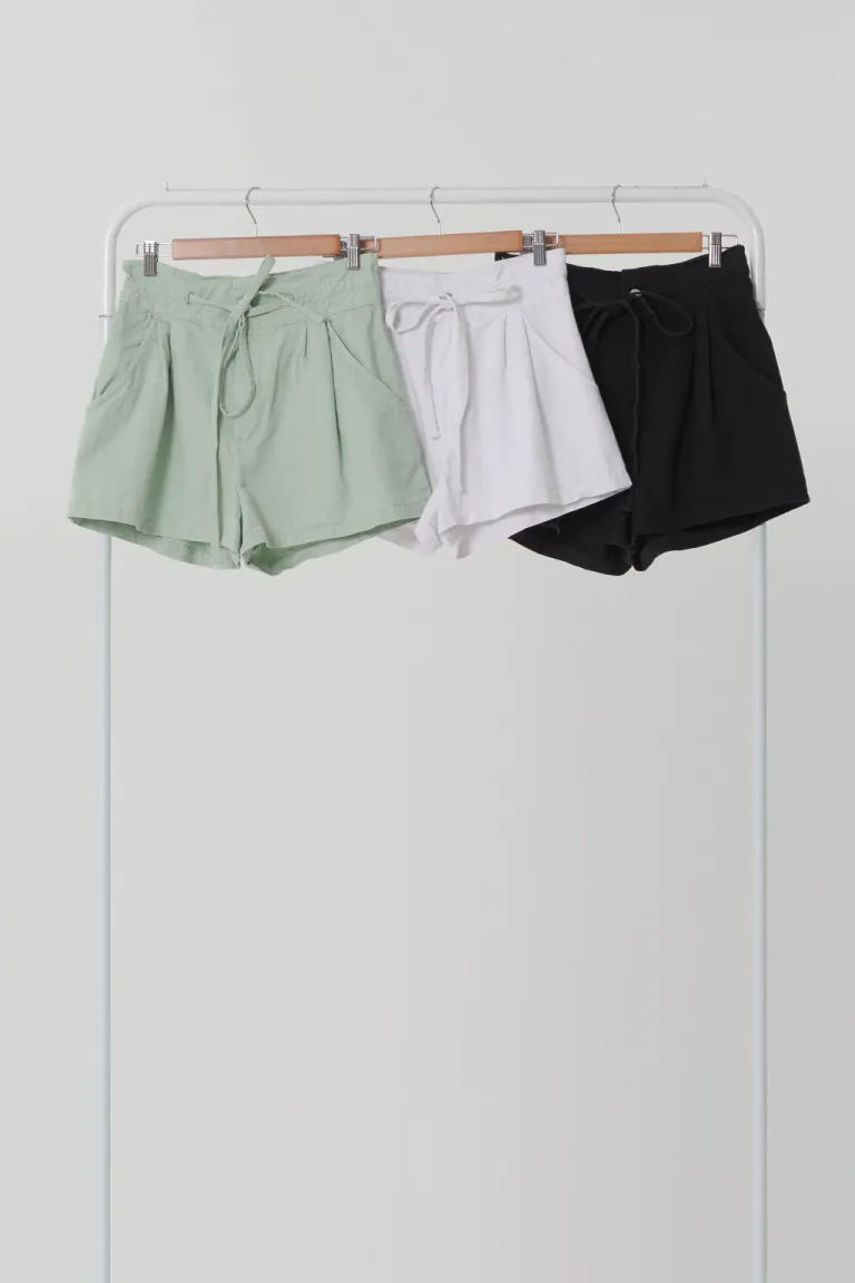 Shorts de tiro alto con lazo en la cintura, modelo elegante y versátil de Apricot en Shorts para argentina