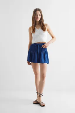 Short con detalle fruncido de Mango Teen en Faldas para argentina