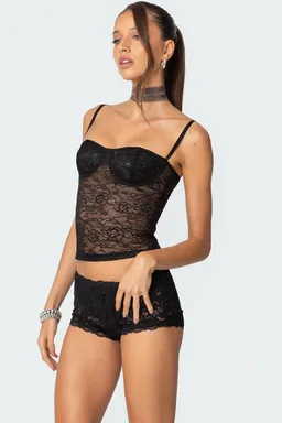 Corset krissy encaje transparente de Edikted en Ropa Interior y Medias para argentina